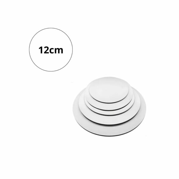 Cake Board Redondo Branco de 12cm em MDF 2.8mm - Kit 10 peças